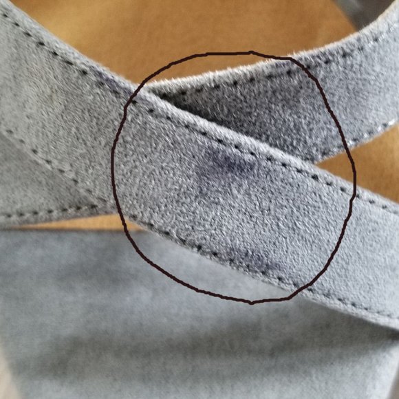 BP Summers Wedge Sandal, Blue-Grey, Womens Size 7.5 M - Picture 10 of 12